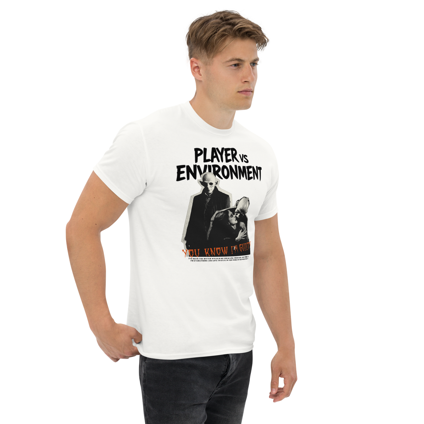 Nosferatu inspired vampire illustration gothic streetwear tee