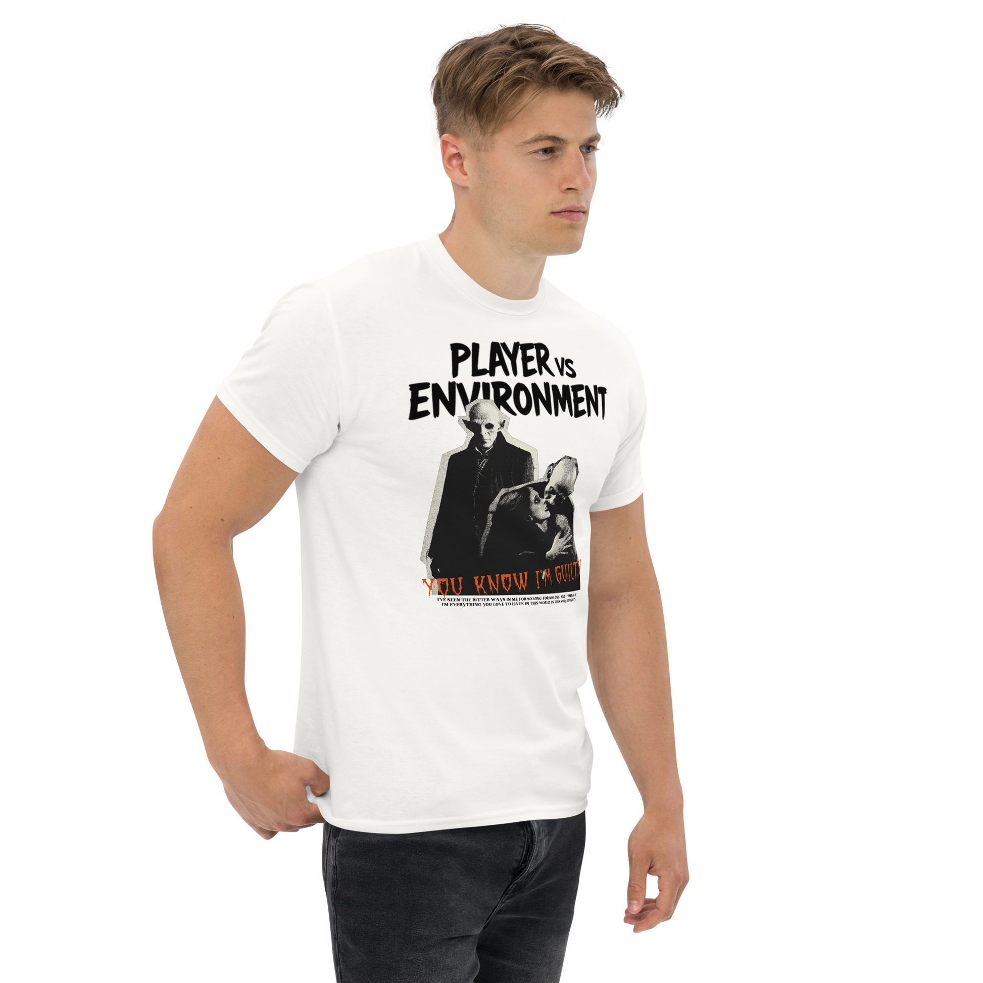 Nosferatu inspired vampire illustration gothic streetwear tee