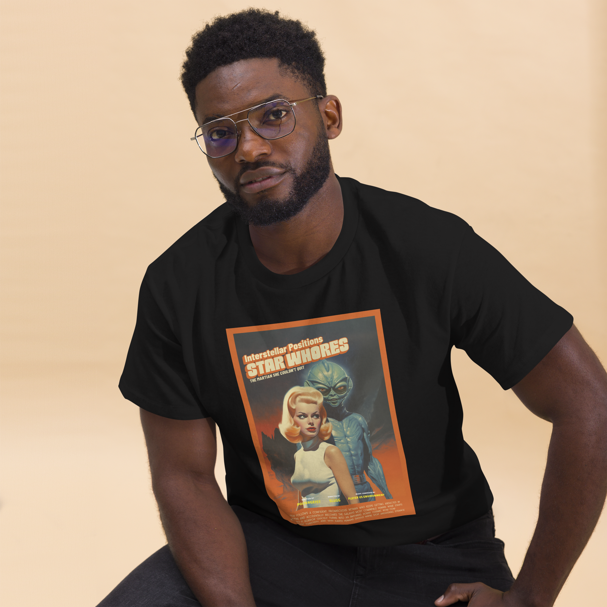 Sci-fi pinup streetwear shirt star themed illustration