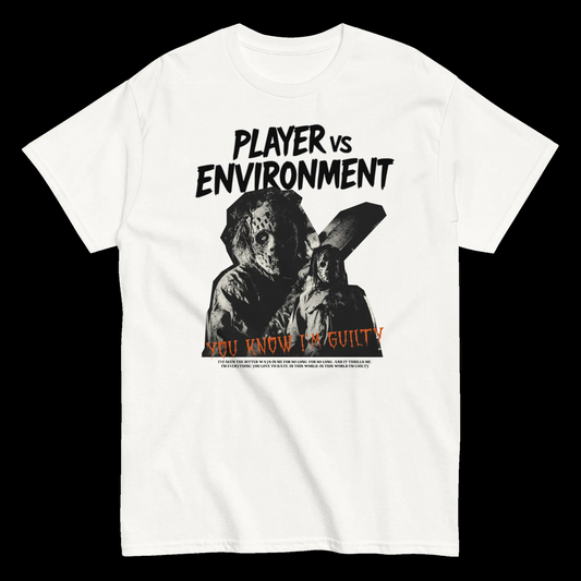 Slasher horror graphic t-shirt chainsaw inspired streetwear design