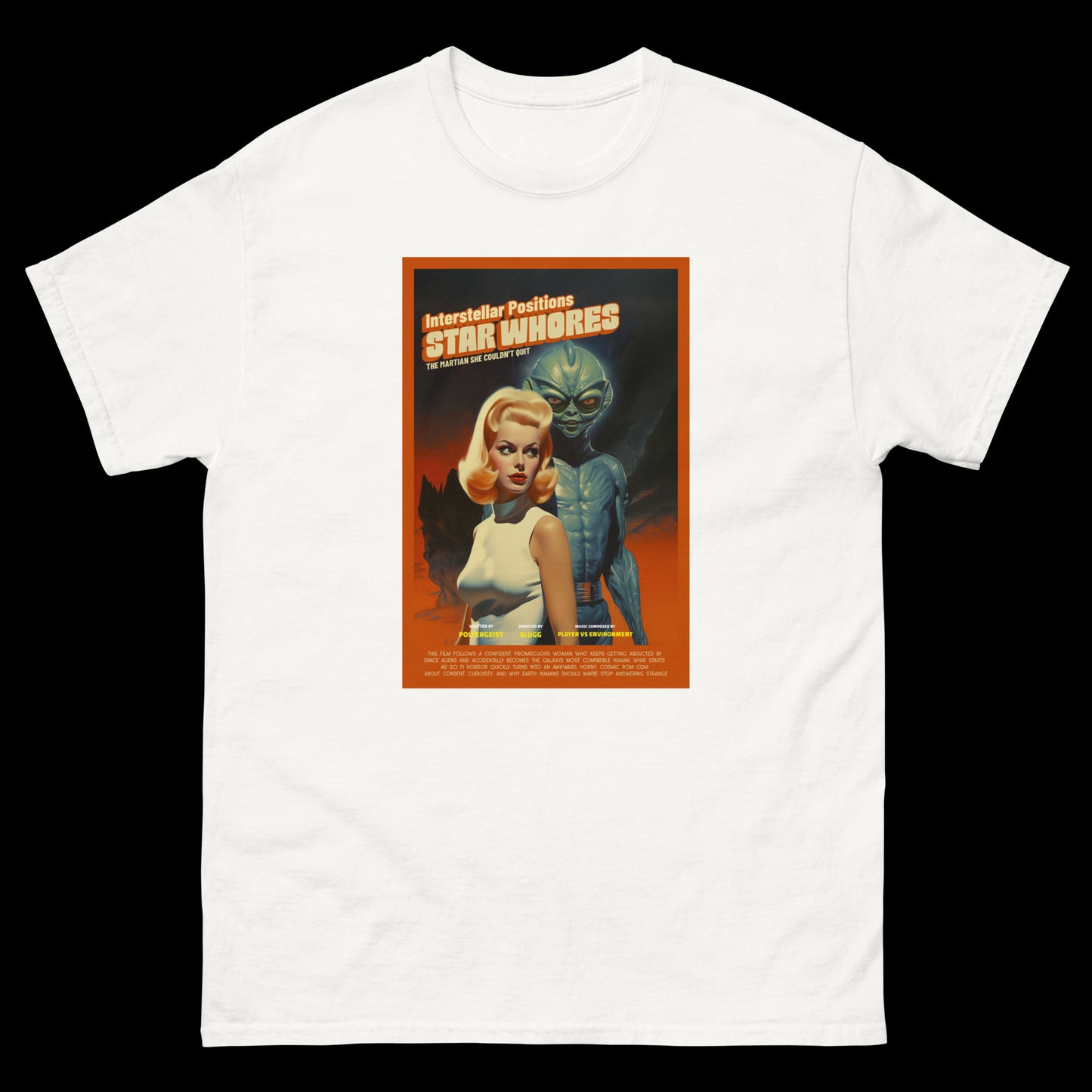 Space pinup graphic t-shirt interstellar streetwear design