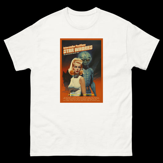 Space pinup graphic t-shirt interstellar streetwear design
